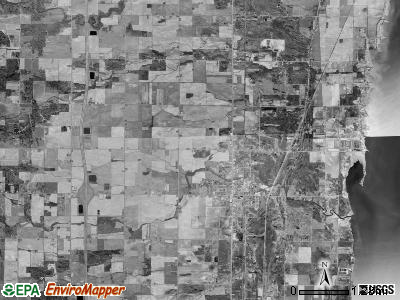 Pinconning township, Michigan satellite photo by USGS