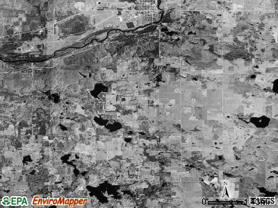 Evart township, Michigan satellite photo by USGS