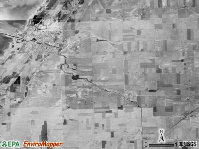 Kawkawlin township, Michigan satellite photo by USGS