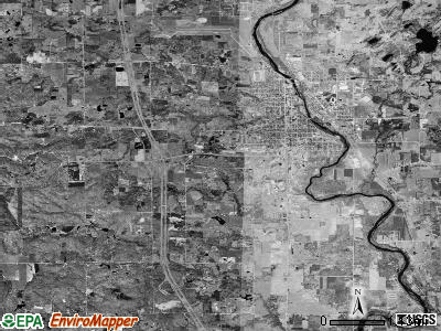 Big Rapids township, Michigan satellite photo by USGS