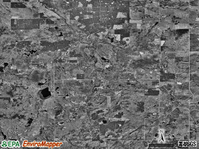 Monroe township, Michigan satellite photo by USGS