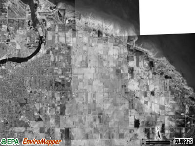 Hampton township, Michigan satellite photo by USGS