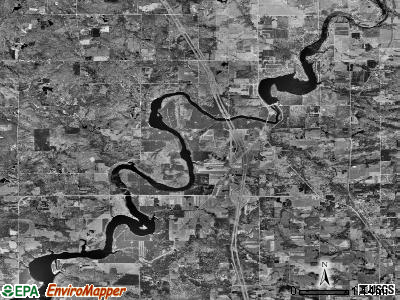 Mecosta township, Michigan satellite photo by USGS