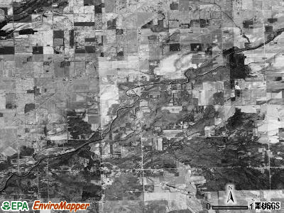 Ellington township, Michigan satellite photo by USGS