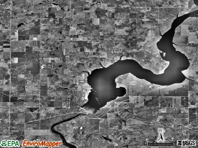 Big Prairie township, Michigan satellite photo by USGS
