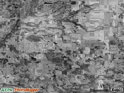 Hinton township, Michigan satellite photo by USGS