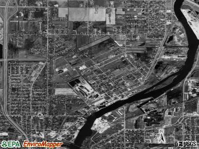 Carrollton township, Michigan satellite photo by USGS