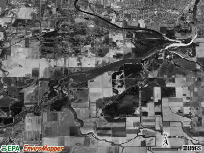 James township, Michigan satellite photo by USGS