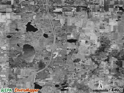 Pierson township, Michigan satellite photo by USGS