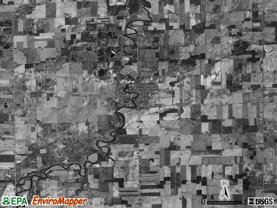 Chesaning township, Michigan satellite photo by USGS