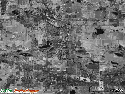 Eureka township, Michigan satellite photo by USGS