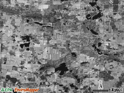 Oakfield township, Michigan satellite photo by USGS