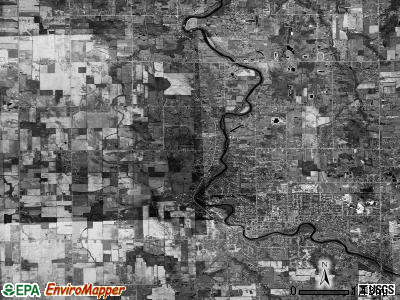 Flushing township, Michigan satellite photo by USGS