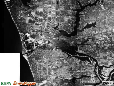 Spring Lake township, Michigan satellite photo by USGS