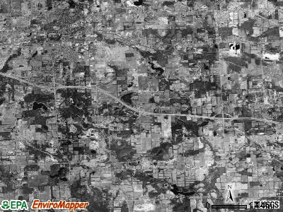 Lapeer township, Michigan satellite photo by USGS