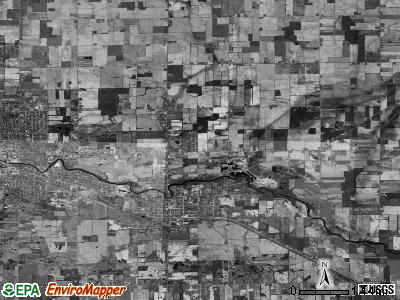 Caledonia township, Michigan satellite photo by USGS