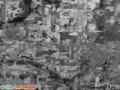 Owosso township, Michigan satellite photo by USGS