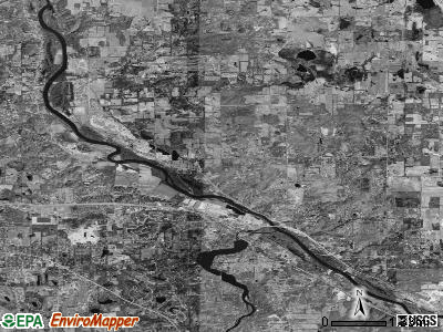 Ada township, Michigan satellite photo by USGS