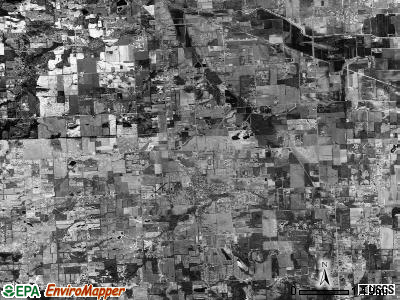 Almont township, Michigan satellite photo by USGS
