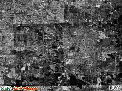 Grand Blanc township, Michigan satellite photo by USGS