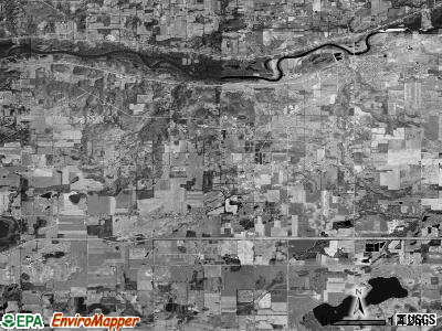 Boston township, Michigan satellite photo by USGS