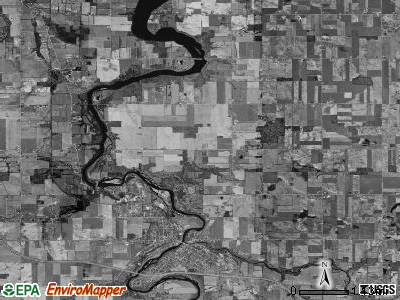 Portland township, Michigan satellite photo by USGS