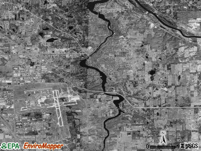 Cascade township, Michigan satellite photo by USGS