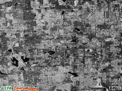 Brandon township, Michigan satellite photo by USGS