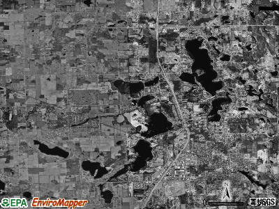 Fenton township, Michigan satellite photo by USGS