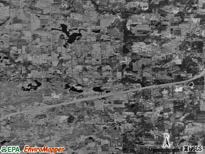 Woodhull township, Michigan satellite photo by USGS
