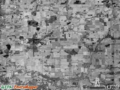 Bowne township, Michigan satellite photo by USGS