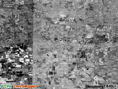 Byron township, Michigan satellite photo by USGS