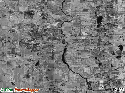 Caledonia township, Michigan satellite photo by USGS