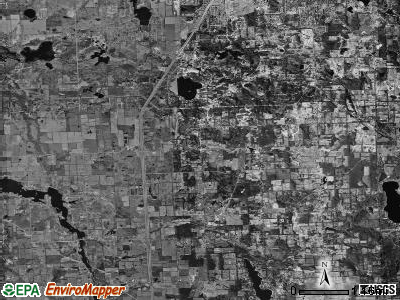Tyrone township, Michigan satellite photo by USGS