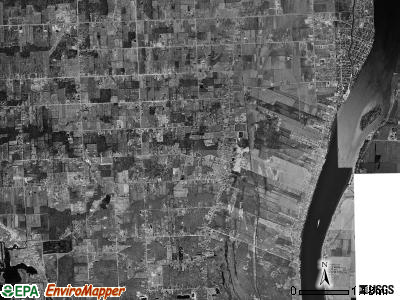 Cottrellville township, Michigan satellite photo by USGS