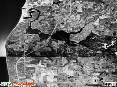 Saugatuck township, Michigan satellite photo by USGS