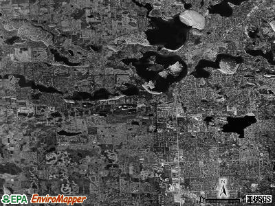 West Bloomfield township, Michigan satellite photo by USGS