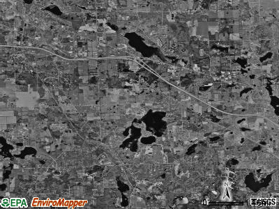 Genoa township, Michigan satellite photo by USGS