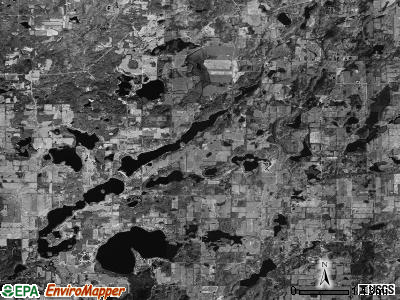 Hope township, Michigan satellite photo by USGS