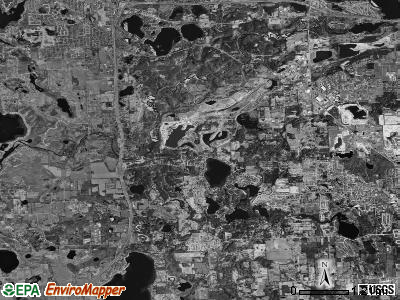 Green Oak township, Michigan satellite photo by USGS