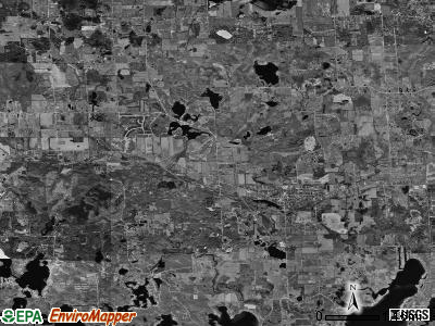 Putnam township, Michigan satellite photo by USGS