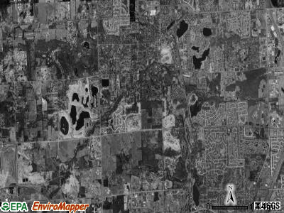 Northville township, Michigan satellite photo by USGS
