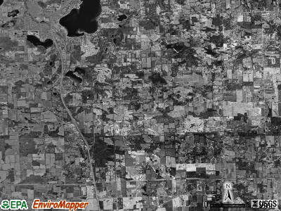 Northfield township, Michigan satellite photo by USGS