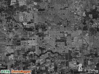 Canton township, Michigan satellite photo by USGS