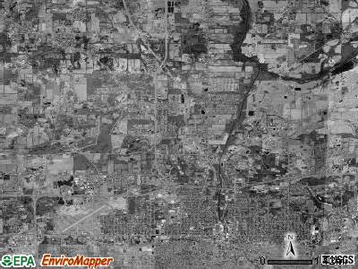 Blackman township, Michigan satellite photo by USGS