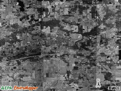 Hartford township, Michigan satellite photo by USGS