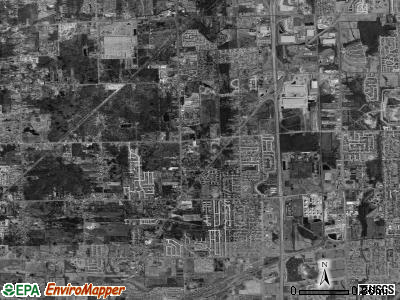 Brownstown township, Michigan satellite photo by USGS