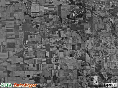 Milan township, Michigan satellite photo by USGS