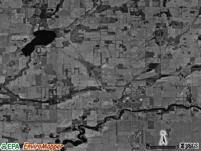 Mendon township, Michigan satellite photo by USGS