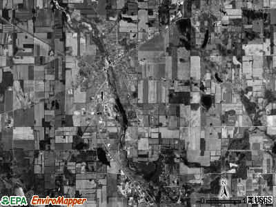 Fayette township, Michigan satellite photo by USGS